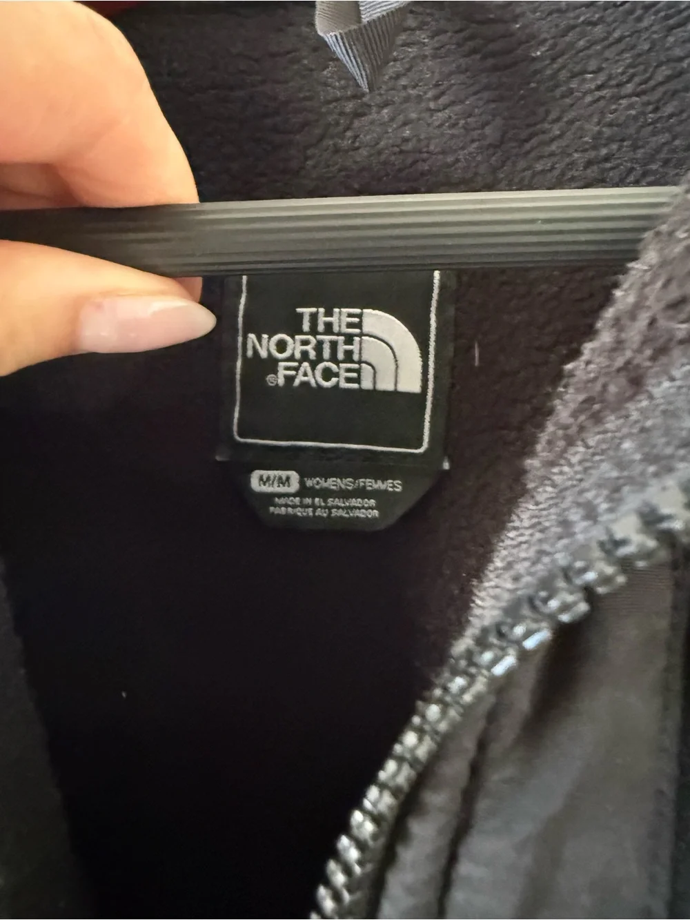The North Face Black Men's Fleece Jacket with Chest Zip Pocket